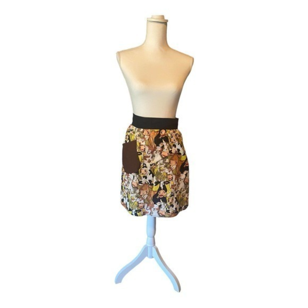 Handmade Cow Farm Waist Tie Apron‎ With Pocket